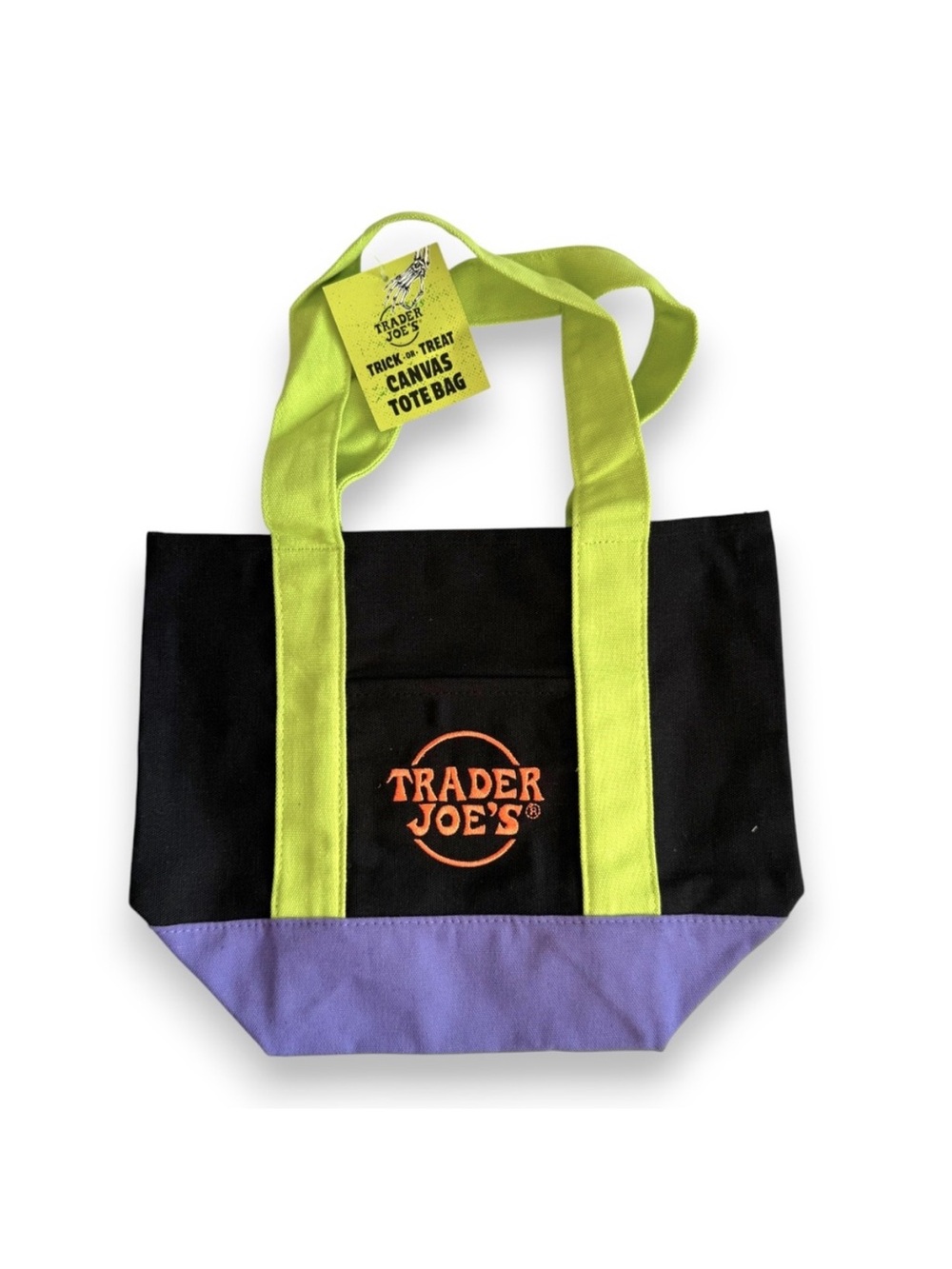 NWT Trader Joe’s Trick-o-Treat Tricolor Mini Tote Bag